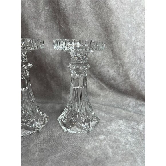 Lead Crystal Glass Candle Holders or Vases ONLY **CANDLES/FLOWERS NOT INCLUDED - Picture 3 of 10